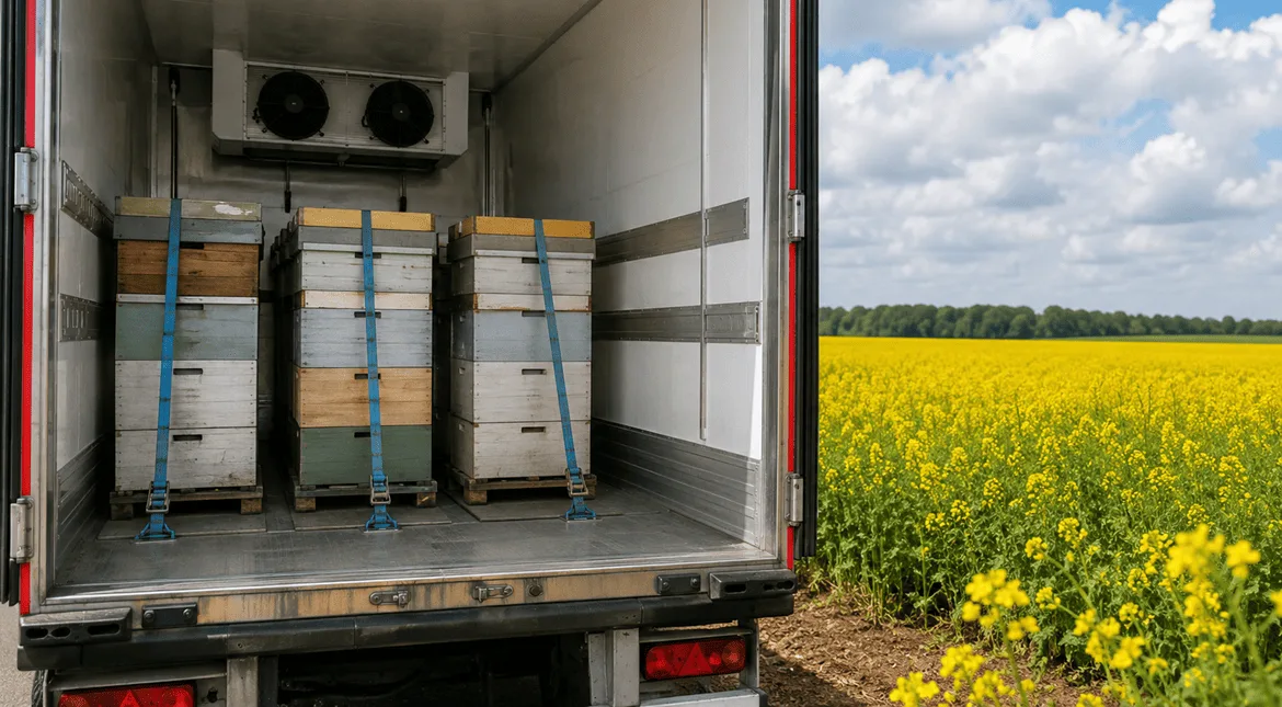 Lebende Fracht: Wenn Bienen per K&uuml;hlfahrzeug quer durch Europa reisen